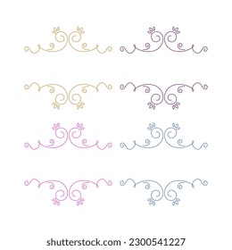 Luxury Wedding Ornamental Tags Collection isolated on White