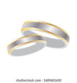 Luxury wedding rings image - Vector illustration design