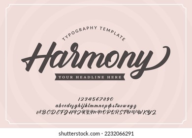 luxury wedding typography template with calligraphy font style use for brand and logo vector illustration. abstract background poster