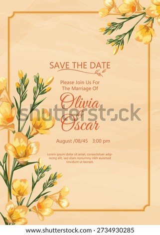 luxury weeding invitation design vector