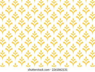 Luxury Wheat pattern. Abstract wheat vector background. Geometric damask texture.