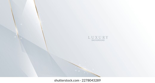 luxury white abstract background with glittering golden elements vector illustration