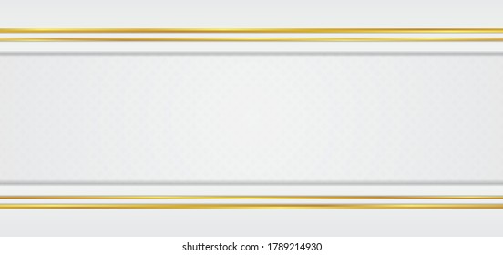 Diseño de solapamiento de cuadros abstractos de color blanco de lujo estilo minimalista de línea dorada. ilustración vectorial. 