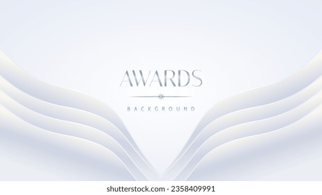 Luxury white award graphic background. Template luxury premium corporate abstract design. Template banner certificate. Modern design concept. Vector illustration.