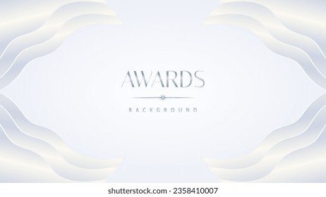 Luxury white award graphic background. Template luxury premium corporate abstract design. Template banner certificate. Modern design concept. Vector illustration.