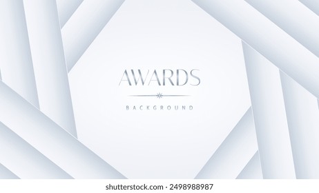 Luxury white award graphic background. Template luxury premium corporate abstract design. Template banner certificate. Modern design concept. Vector illustration.