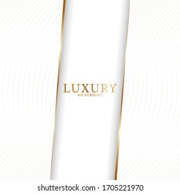 Luxury white background. Abstract polygonal pattern white with gold lines. Vector illustration background