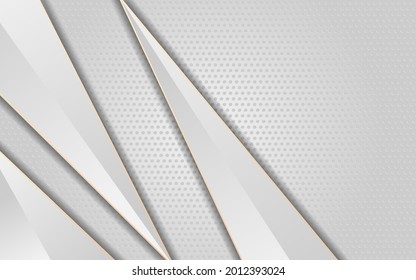 fondo blanco de lujo con línea blanca flecha dorado