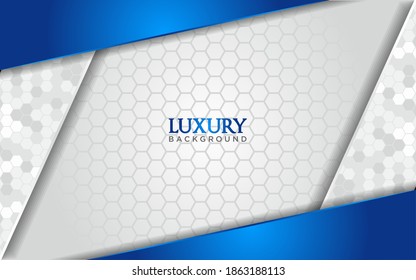 Luxury white background with blue line