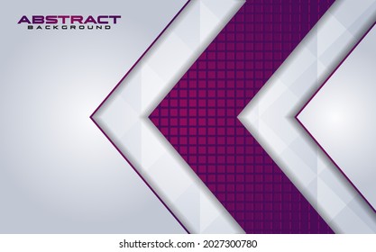 Lujosas combinaciones de fondo blanco con un elemento púrpura de línea con el concepto de estilo de capa texturizada superpuesta. Elemento de diseño gráfico.