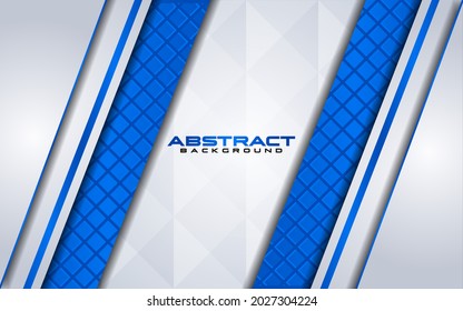 Luxury white background combinations with line blue Element with Overlap Textured Layered Style Concept. Graphic Design Element.