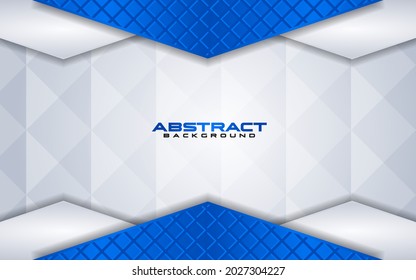Luxury white background combinations with line blue Element with Overlap Textured Layered Style Concept. Graphic Design Element.