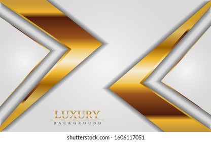 Luxury white background combine with golden lines.