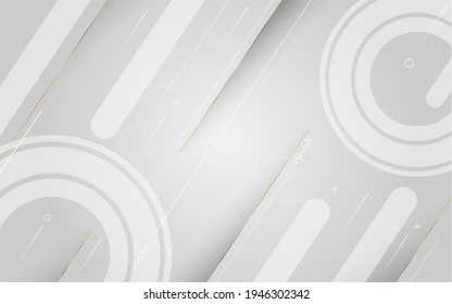 Luxury white background with golden line