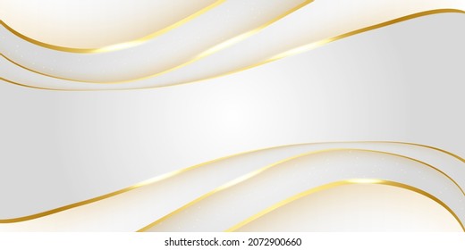 Lujo de color blanco con una decoración de textura dorada. Ilustración vectorial diseño elegante para banner, afiche, tarjeta de boda, tarjeta de saludo, volante, venta de moda, portada de medios sociales y mucho más