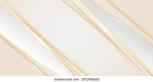 Luxury white background with golden texture decoration. Vector illustration elegant design for banner, poster, wedding card, greeting card, flier, fashion sale, social media cover and much more