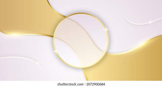 Lujo de color blanco con una decoración de textura dorada. Ilustración vectorial diseño elegante para banner, afiche, tarjeta de boda, tarjeta de saludo, volante, venta de moda, portada de medios sociales y mucho más