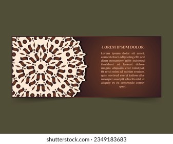 Luxury white background mandala card