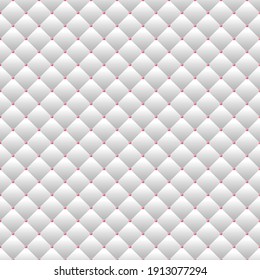 Luxury white background with pink beads. Seamless vector illustration.