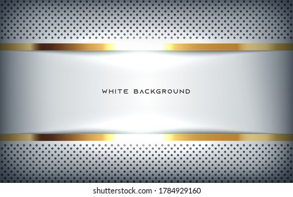Luxury white background. Texture white layer with golden list sparkle light.