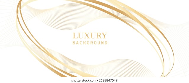 Luxury white color background vector. Elegant wallpaper in 3d style with gold texture, golden light effect. Light modern backdrop illustration perfect for branding, packaging, business, advertising.