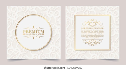 Luxury white floral decorative card