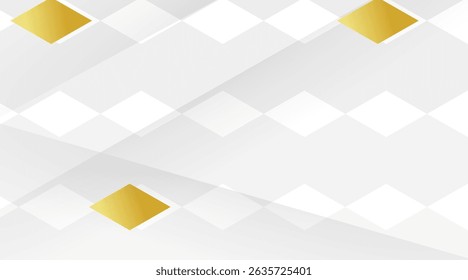 Plantilla de fondo geométrico blanco de lujo con Formas abstractas modernas.