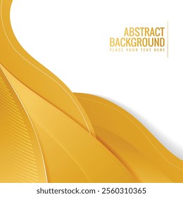 Luxury white and gold abstract wave background