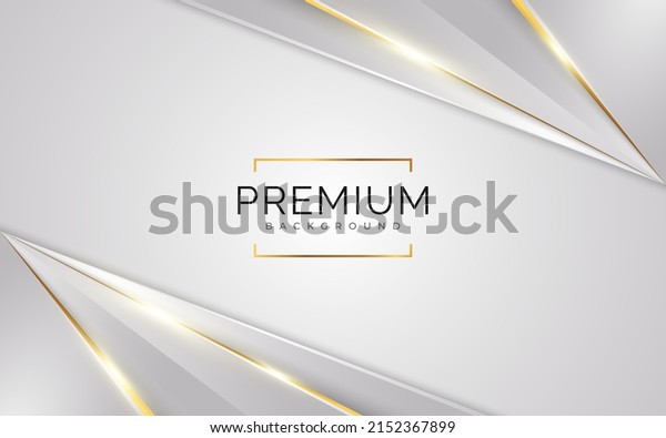 Luxury White and\
Gold Background with Golden Lines and Paper Cut Style. Premium Gray\
and Gold Background for Award, Nomination, Ceremony, Formal\
Invitation or Certificate\
Design