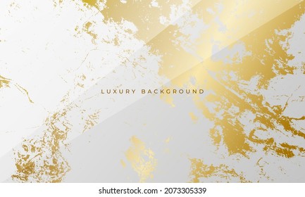 Luxury white and gold background with grunge marble texture.