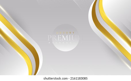 Luxury White and Gold Background. Premium Gray and Gold Background for Award, Nomination, Ceremony, Formal Invitation or Certificate Design