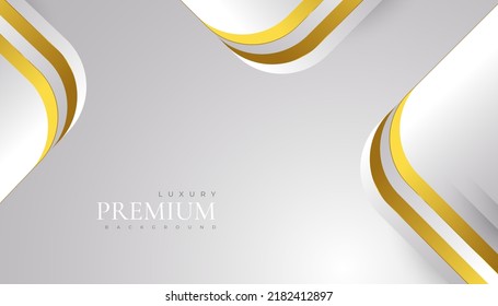 Luxury White and Gold Background. Premium Gray and Gold Background for Award, Nomination, Ceremony, Formal Invitation or Certificate Design