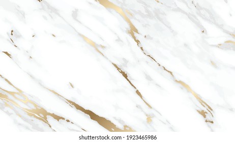 Luxury White Gold Marble texture background vector. Panoramic Marbling texture design for Banner, invitation, wallpaper, headers, website, print ads, packaging design template.