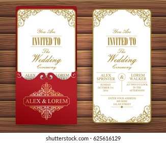 Luxury White Golden Wedding Invitation