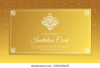 lujoso Estilo de fondo de invitación blanca patrón ornamental