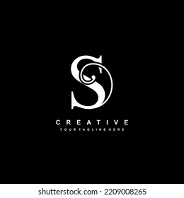 Luxury White Letter S Logo Design Stock Vector (royalty Free 