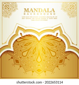 Luxury White mandala background concept