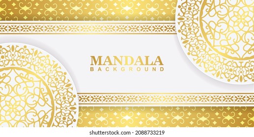Luxury White mandala background concept