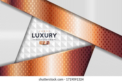 Luxury white modern background with abstract golden element.	