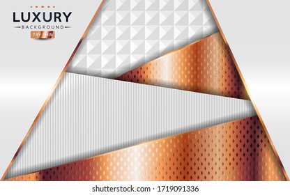 Luxury white modern background with abstract golden element.	