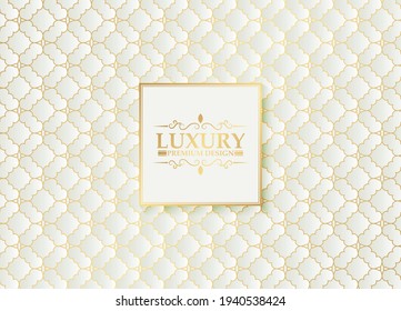Fondo de diseño de motivos de adorno blanco de lujo