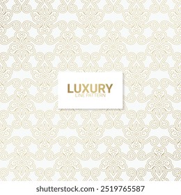Luxury white ornament pattern design background