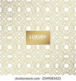 Luxury white ornament pattern design background
