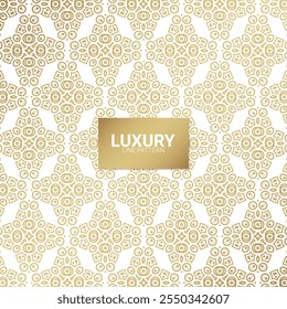 Luxury white ornament pattern design background