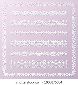 Luxury white ornaments, based on classic ottonam, muslim and indian decorations.