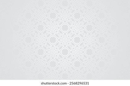 luxury white pattern ramadan kareem eid mubarak arabesque islamic background banner. Translation: "Muslim fasting month and celebration day".