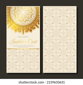 Invitación de boda blanca de lujo en patrón