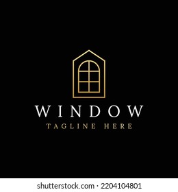 luxury window vector logo design