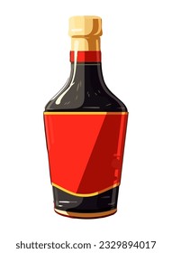 Luxury wine bottle label design icon icon isolated