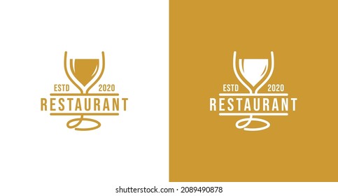 Luxury Wine Glass for Restaurant Bar Bistro Vintage Retro